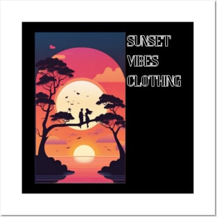 Sunset vibes clothing Posters and Art